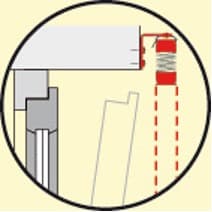 Montage in der Fensternische Detailansicht